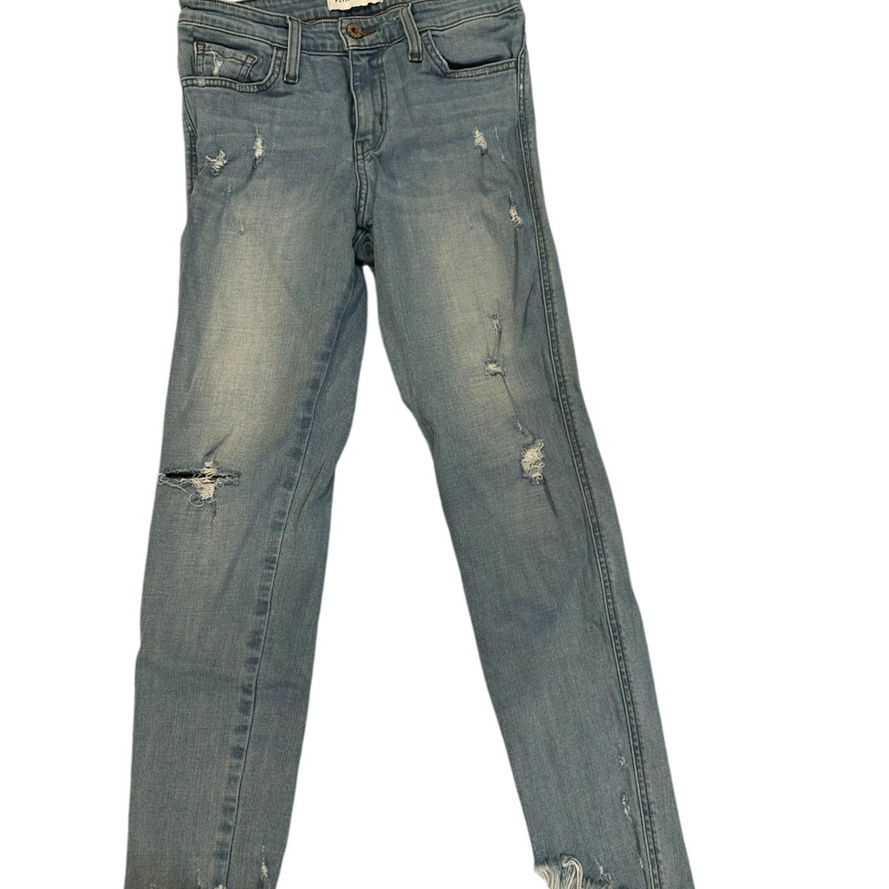 Flying Monkey Light Blue Distressed Skinny Jeans